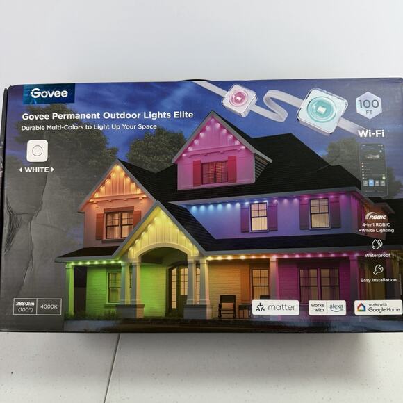 Govee Other - Govee Permanent Outdoor Lights Elite 100ft RGBIC+White WiFi Alexa Google